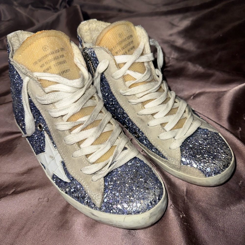 COPY - Authentic GOLDEN GOOSE Glitter High Top Sneakers/Shoes sz. 5.5-6, 35/36!…
